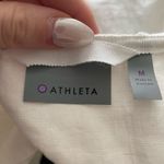 Athleta  Wanderbout White Linen Full‎ Zip Vest Medium Photo 5