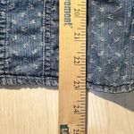 Womens L Country Western Blouse Blue Ditsy White Floral Boho Coquette Farm Purple Size L Photo 8