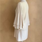 Alexis Harper Sz L Bell Flared 3/4 Length Sleeve Tunic Mini Dress Cream Color Photo 5