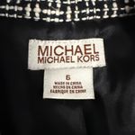 Michael Kors  Black White Tweed Blazer Jacket Three Button Pocketed Size 6 Photo 8