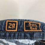 Rock Revival Sara Boot Frayed Hem Bling Flap Pocket Blue Jeans Women's Size 29 Photo 7