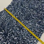 Adrianna Papell Stretch Sequin Blue Silver Mini Dress Cocktail Party New Years Photo 5