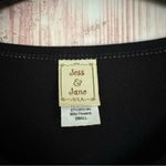 Jess & Jane Black Wildflower Print V Neck 3/4 Sleeve T Shirt Photo 2