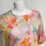 Misook FLAWED Mislook Women's S Long Maxi Dress Orange Yellow 1/2 Sleeve 100% Polyester Photo 1