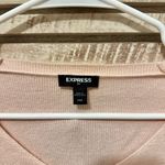EXPRESS  Women's Light Pink V-Neck Long Sleeve Top Photo 1
