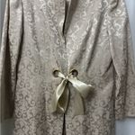 Elegant Cream Brocade Coat whit dress (set)2 Gold Photo 3