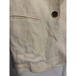 Michael Kors  Cream Linen Blazer Jacket Photo 3