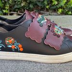 Fendi scalloped floral embroidered Grip strap sneaker trainers size IT39.5 US9.5 Photo 3