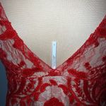 Free People  Night Shimmers Lace Sequined Dress Red Size 0 Photo 2