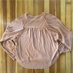 Pilcro and the Letterpress Pilcro NWOT Ruffled Raglan Thermal Top in Khaki Size M Photo 2