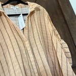Annie Griffin Annie Beige Striped Button-Down Shirt Photo 1