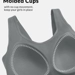 Women's Longline Sports Bra, Molded Cup Workout Tank Yoga Tops Built in Bra Athletic Camisole Photo 2