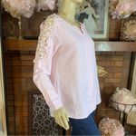 PINK CROCHET LACE SLEEVE & SHOULDER TUNIC (L) Size L Photo 4