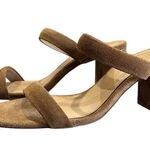 Soludos Ines Suede Open Toe Block Heel Sandals Walnut Brown Size 8.5 Photo 1