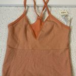 Anthropologie Anthropology Sparkling Coral Strappy Seamless T- back bralette Size L/XL Y2K Photo 0