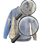 Abercrombie & Fitch 47.  White and Gray/Blue Plaid Sweatshirt Photo 2