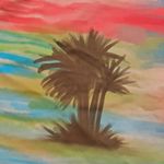 frankie's bikinis ๐๐ Tina One Shoulder Bikini Top ~ Palmz Print Large L NWT Photo 7