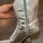 Silver Cowboy Boots Size 11 Photo 3