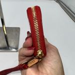 Cole Haan  Red Snakeskin Wristlet Wallet Clutch Card Holder Zip Around Photo 8