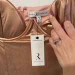 Rare London  Rose Gold Plunge Pencil Dress in High Shine 6 Photo 4