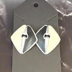 Retro Chic Black & White Geometric Earrings Photo 0