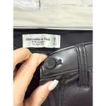 Abercrombie & Fitch NWT  Vegan Leather 90's Straight High Rise Pants Black 26s Photo 3