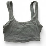 ZARA Gray Ribbed Sports Bra Photo 0