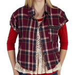 Gimmicks by BKE Womens  Buckle Sequin Embellished Split Back Short Sleeve Top - L Photo 0