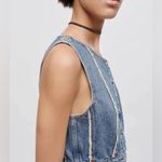 RE/DONE $425 New  Fray Denim Dress - Small Photo 4