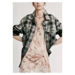Free People NEW Anneli Plaid Shirt Jacket M Photo 3