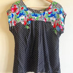Anthropologie Odille  Floral Cap-sleeve Blouse Top‎ Womens Size 2 Photo 0