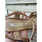 Diane Von Furstenberg  Brown Leather Woven‎ Dressy Strappy Heels Sandals Size 7 Photo 2
