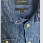 Banana Republic Banana‎ Republic Outlet Long Sleeve Indigo Button Up Shirt S Photo 8
