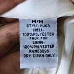 Ci Sono  by Cavalini Cream Faux Fur Jacket Vest Medium Photo 3
