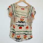 Denim & Supply Ralph Lauren Ralph Lauren Denim & Supply southwestern motif fringed oversized tee. Small Photo 2