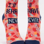 Blue Q NWT Womens  Soft Combed Cotton Humor Ankle Socks - Sz 5-10 Photo 0