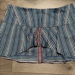 Lucky In Love Striped Ruffle Tennis Skirt Skort Blue White Size XL Photo 3