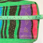 Laurel Burch Tote Bag Cats Canvas Coated Interior Vibrant Zipper Large Retired Green Photo 11