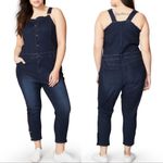 RACHEL Rachel Roy Curvy Crop Skinny Denim Overalls 14W Blue Photo 1
