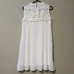 JODIFL  small off white sleeveless dress pleated wedding bridesmaid reception Photo 3