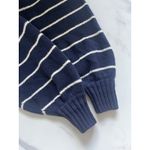 Gap CashSoft Mockneck Sweater navy blue stripe Sz XS Preppy Chic Boxy Cabin Core Photo 6