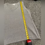 New Belle by Kim Gravel Gray Sparkly Sleeveless V Neck Tank Top M Size M Photo 5