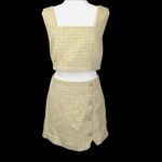 House of Harlow 1960 butter Yellow Tweed skirt and top
Set sz xs Photo 1
