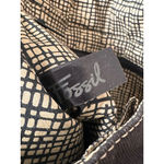 Fossil  Black Crossbody Canvas Bag Embroidered Floral Patch & Adjustable … Photo 9