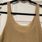 Cupshe NWT Size M Tan Khaki Loose Knit Sheer Scoop Neck Tunic Tank Top Photo 1