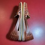 Nisolo Huarache Flats Womens 6.5 Brown Leather Woven Comfort Travel Boho Artsy Photo 13