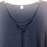 Old Navy  Long Sleeve Criss Cross Blue Top Size Large Photo 2