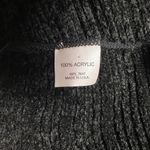 Black Ribbed Winter Scarf | Made in USA | Acrylic Knit Black Photo 3