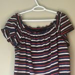 Lane Bryant Red / White / Blue / Black Short Sleeve Shirt Size 14/16 Photo 5