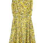 SheIn White & Yellow Floral Sunflower Print Sleeveless Dress Size S Photo 0